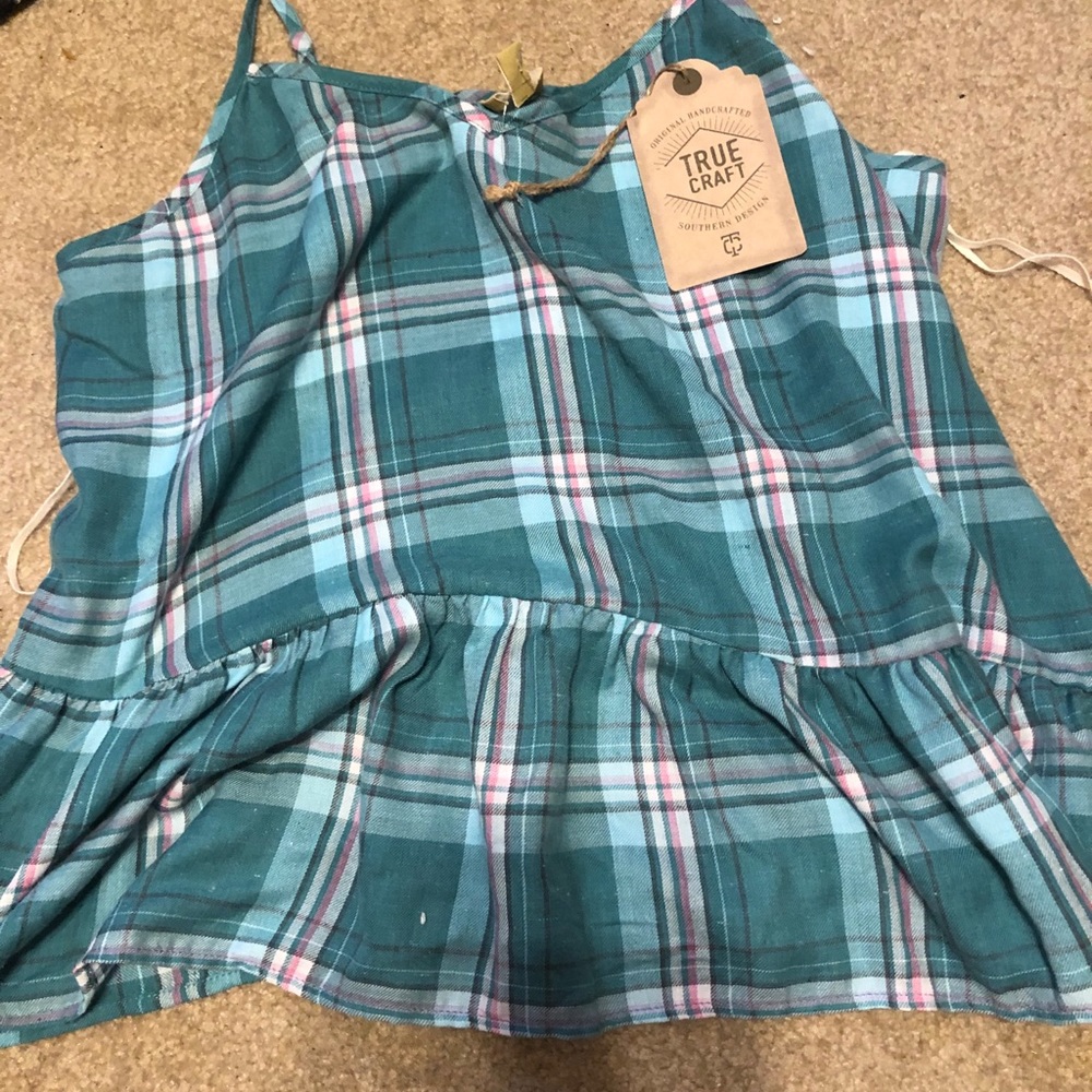 extra-large brand new flannel tank top